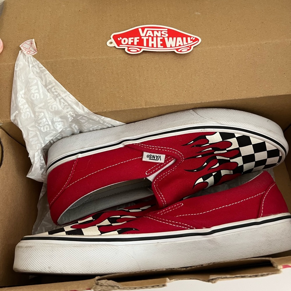 Checker flame vans